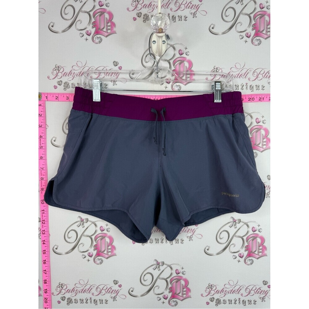 Patagonia shorts Gray Athletic Shorts with Plum Waistband